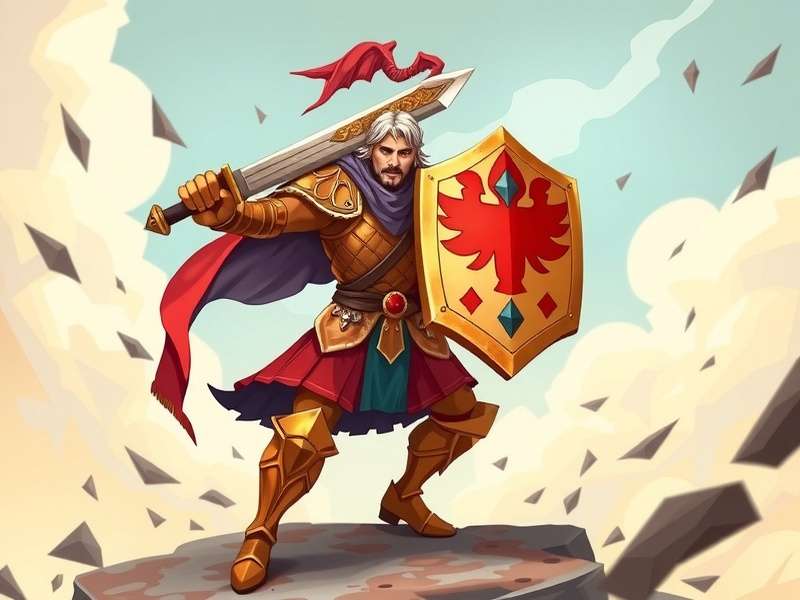 Pav Bhaji Paladin game hero with bhaji shield and pav sword